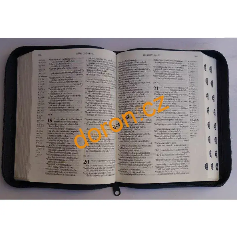 Bible ČEP s DT, velký formát, ocelově šedá, zip