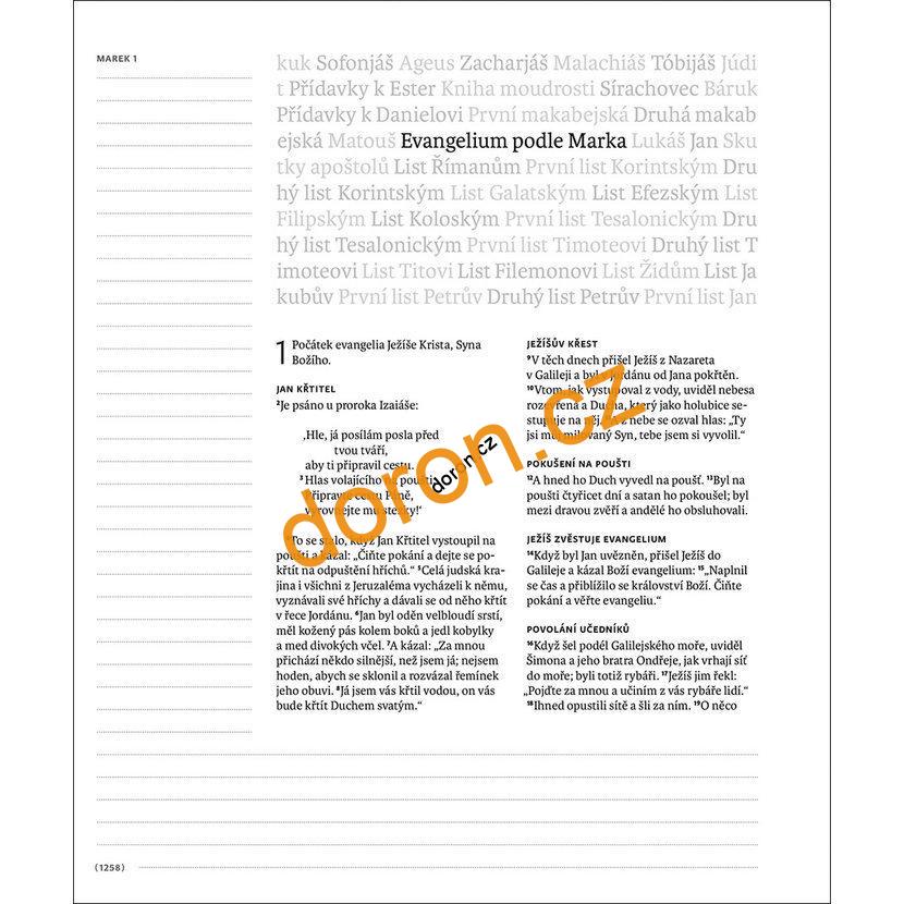 Bible ČEP s DT, Poznámková, korálová