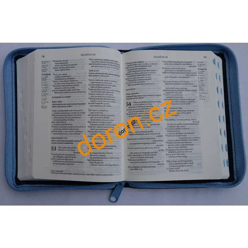 Bible ČEP s DT, malý formát, jeans, výřezy, zip