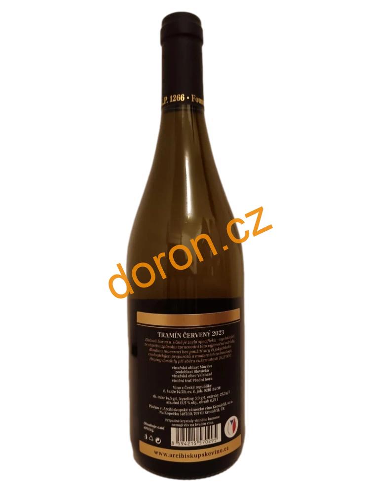 Tramín červený - 2023, polosladké, pozdní sběr, mešní víno