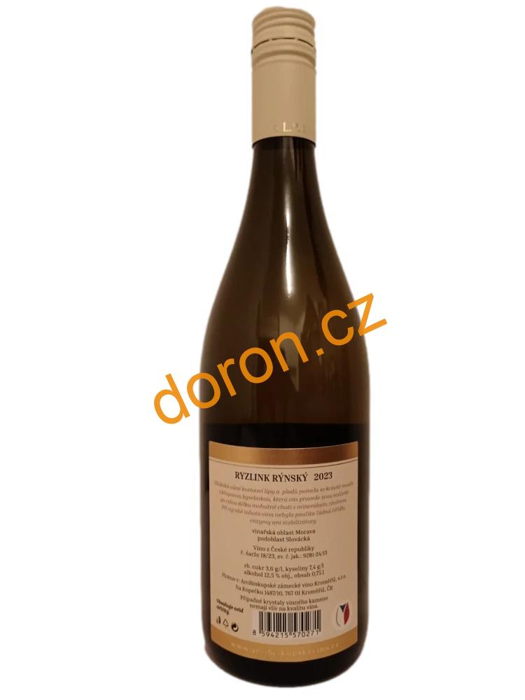 Ryzlink rýnský - 2023, suché, pozdní sběr