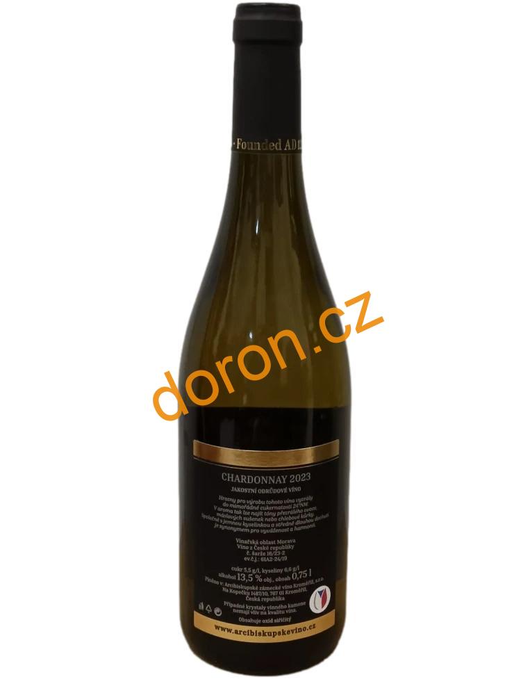 Chardonnay 2023, jakostní odrůdové víno, suché
