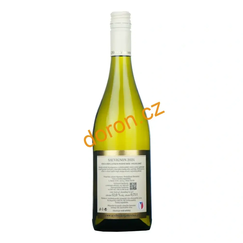 Sauvignon 2024, polosladké, pozdní sběr, mešní víno