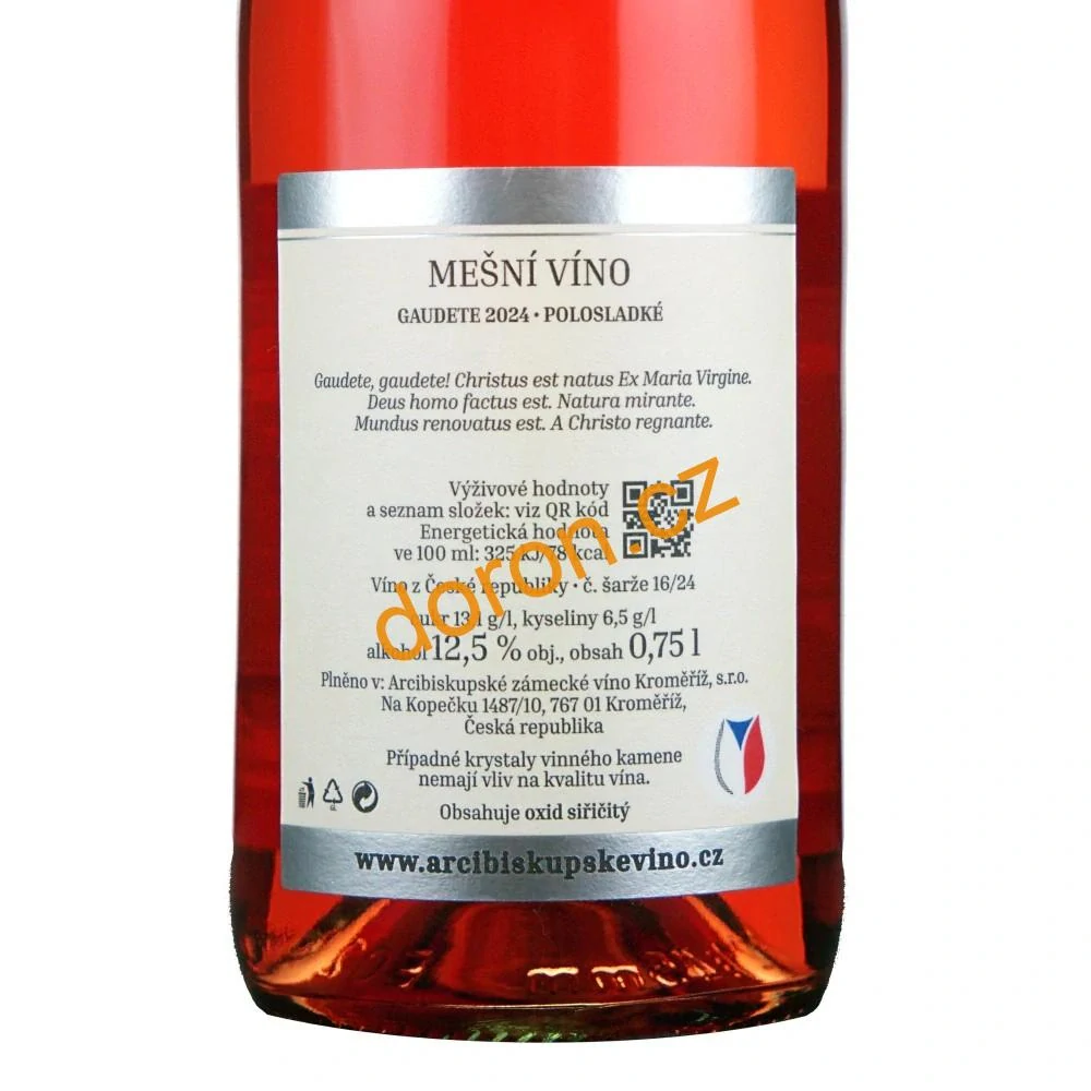 Gaudete 2024, polosladké, moravské zemské víno, mešní víno