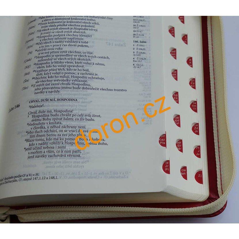 Bible ČEP s DT malý formát, zip, přílohy, červená