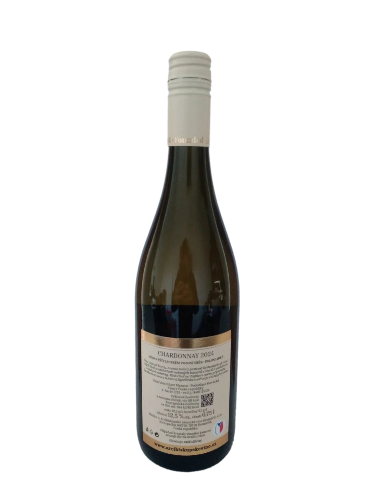 Chardonnay - 2024, polosladké, pozdní sběr