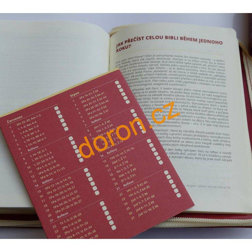 Bible ČEP s DT malý formát, zip, přílohy, červená
