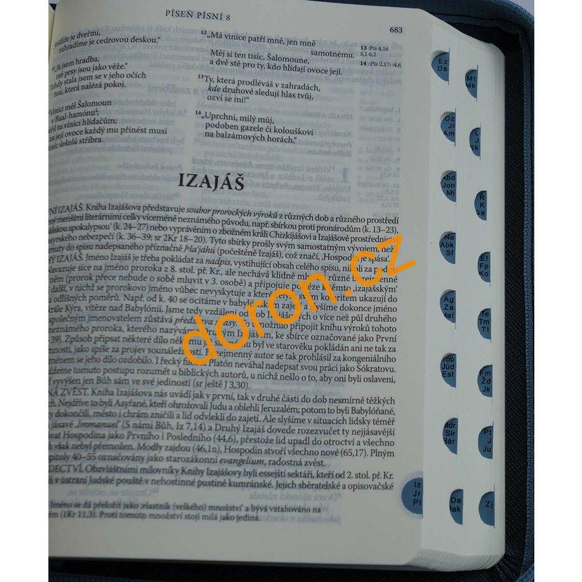 Bible ČEP s DT malý formát, zip, přílohy, ocelově šedá