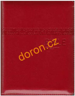 Bible ČEP s DT, malý formát, červená, výřezy, zip