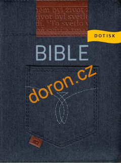 Bible ČEP s DT, malý formát, jeans, výřezy, zip