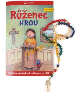 Růženec hrou. Knížka se samolepkami a růžencem pro děti