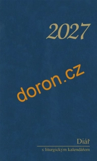 Diář s liturgickým kalendářem 2027, kapesní, modrý