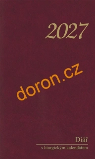 Diář s liturgickým kalendářem 2027, kapesní, vínový