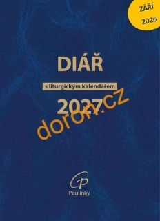 Diář 2027 s liturgickým kalendáriem, velký, modrý